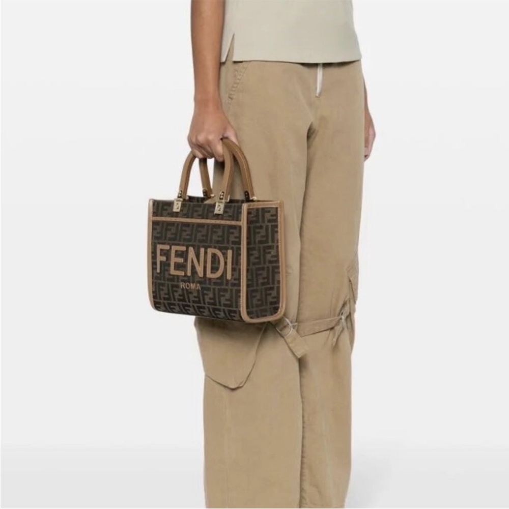 FENDI Sunshine small FF logo tote shoulder bag - Picture 2 of 5